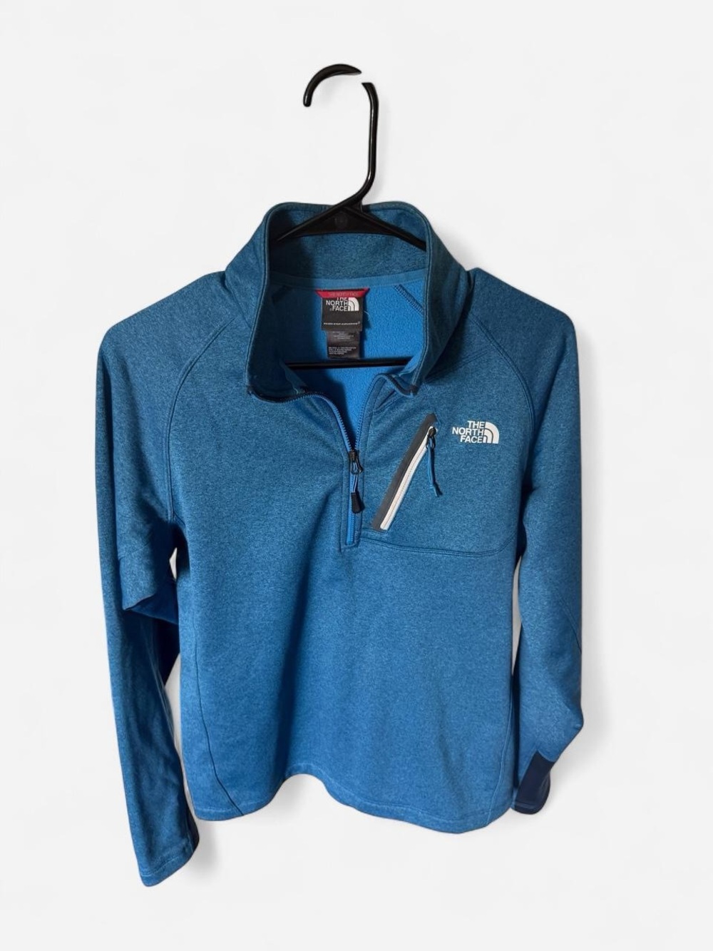 The North Face Men’s Teal Blue Half-Zip Fleece Pullover